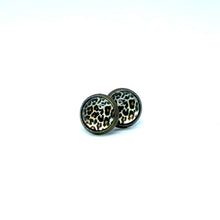 Load image into Gallery viewer, 8mm Golden Leopard Studs