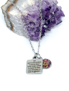 Serenity Prayer 3-in-1 Necklace (Stainless Steel)