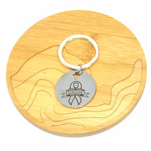 Load image into Gallery viewer, Cancer Survivor Research Keychain (Stainless Steel)