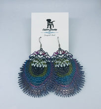 Load image into Gallery viewer, Peacock Drop Earrings (Surgical Steel)