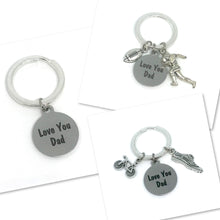 Load image into Gallery viewer, “Love You Dad” Keychain (Stainless Steel)