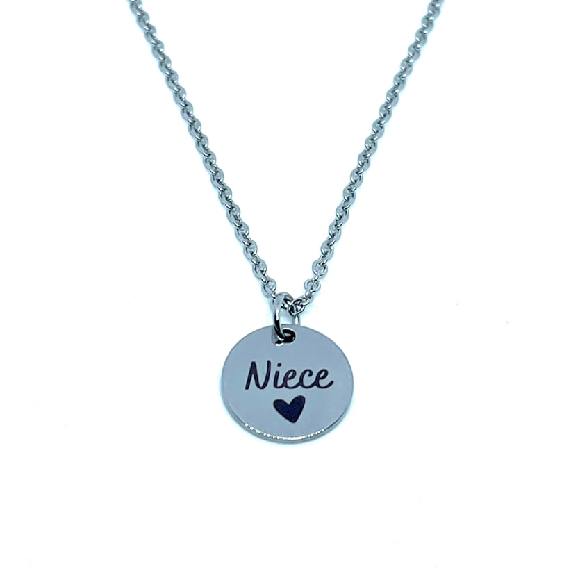 Niece Charm Necklace (Stainless Steel)