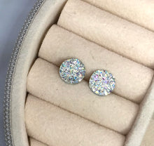 Load image into Gallery viewer, 8mm White Druzy Studs