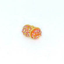 Load image into Gallery viewer, 10mm Orange Creamsicle Druzy Studs