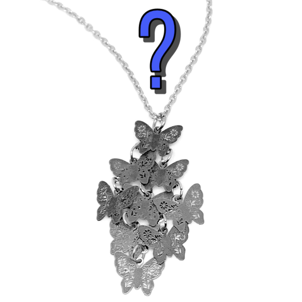 Mystery Butterfly Kaleidoscope Necklace (Stainless Steel)