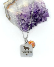 Load image into Gallery viewer, &quot;Golden Retriever&quot; 3-in-1 Necklace (Stainless Steel)