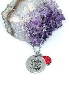 “Thankful & Grateful” 3-in-1 Necklace (Stainless Steel)