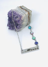 Load image into Gallery viewer, Mama Bear Birthstone Necklace with Four Cubs (Stainless Steel)