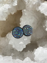 Load image into Gallery viewer, 12mm Mauve Druzy Studs