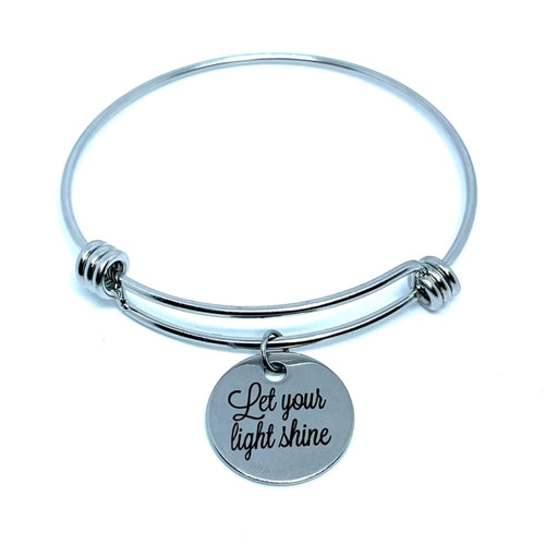 “Let Your Light Shine” Bracelet (Stainless Steel)