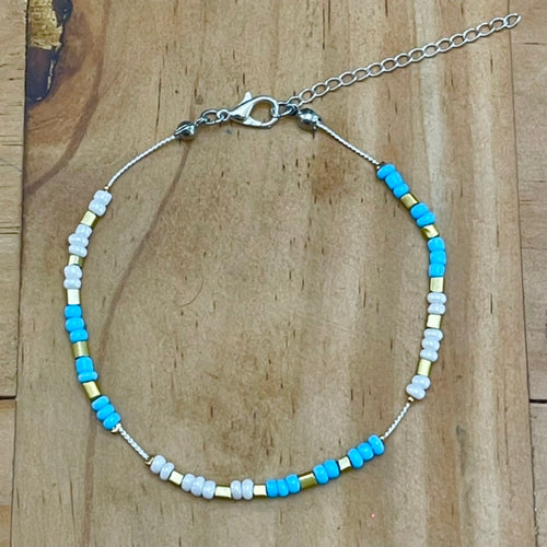 Astra Anklet in Baby Blue