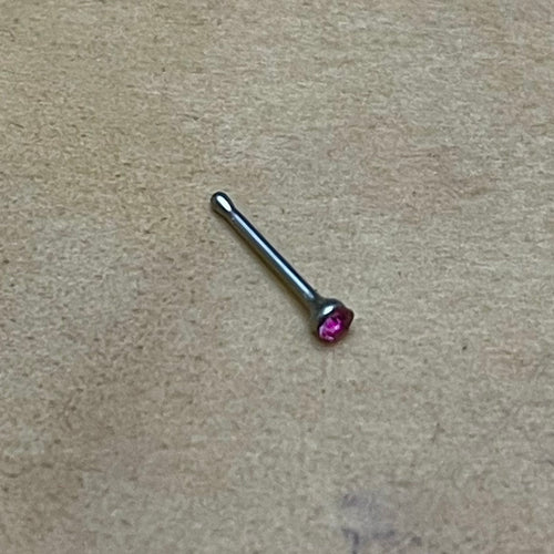 Amethyst Crystal Nose Stud (Surgical Steel)