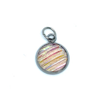 Load image into Gallery viewer, 12mm Striped Cotton Candy Druzy Charm