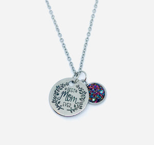 “Best Mom Ever” Necklace (Stainless Steel)