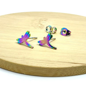 Rainbow Anneliese Dragonfly Studs