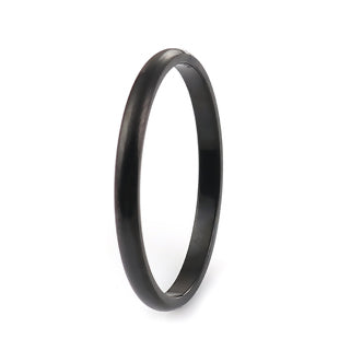 Stackable Black Surgical Steel Ring