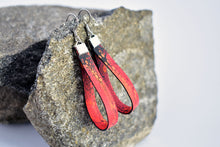 Load image into Gallery viewer, Campfire Canvas Drop Earrings (Surgical Steel)