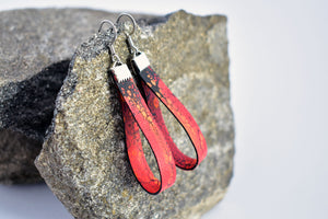 Campfire Canvas Drop Earrings (Surgical Steel)
