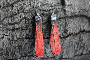 Campfire Canvas Drop Earrings (Surgical Steel)